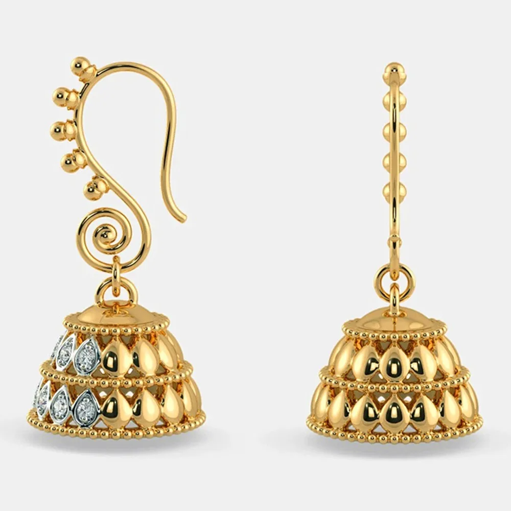 18k Золото Тон AAA циркон Алмазы Серьги капли для женщин розового цвета: золотистый