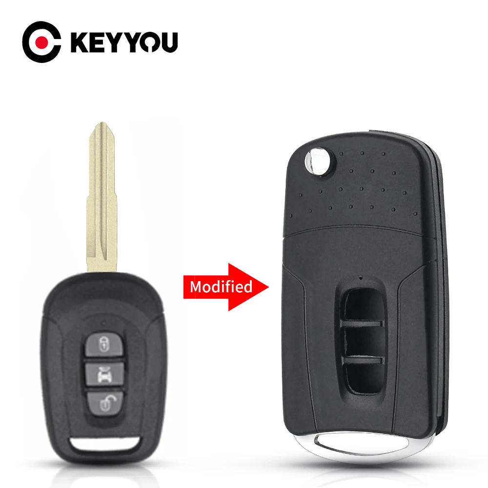 

Модифицированный откидной складной чехол KEYYOU с 3 кнопками для дистанционного автомобильного ключа, чехол-брелок для Chevrolet Captiva 2006-2009, чехол для ключа