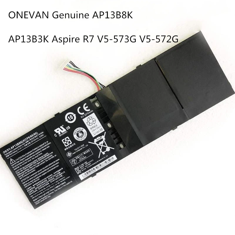 

Новинка, Аккумулятор для ноутбука Acer AP13B8K, 15,2 в, 53 Вт, фотосессия