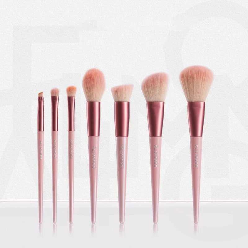 FLAMINGO Набор кистей для макияжа 7 шт. необходимая начинающих ручка теней век пудры