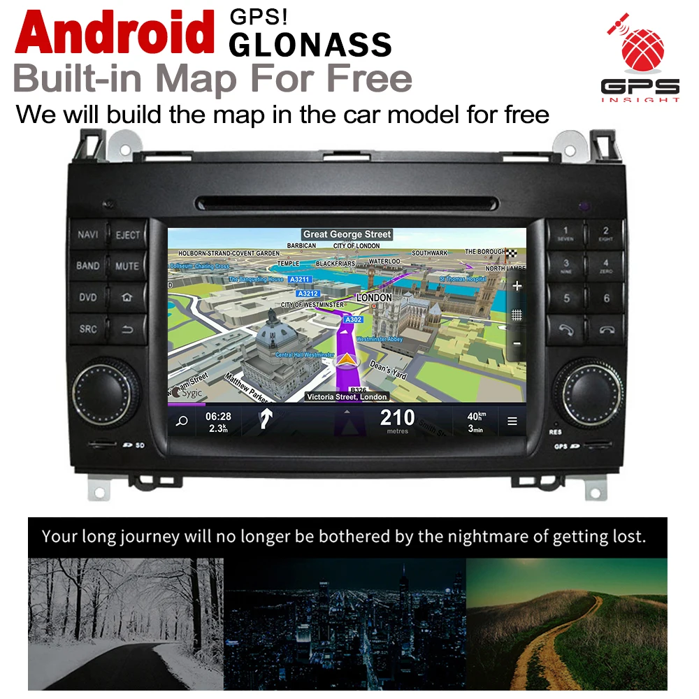 Автомобильная Мультимедийная система HD стерео на Android с DVD GPS Навигатором для Mercedes
