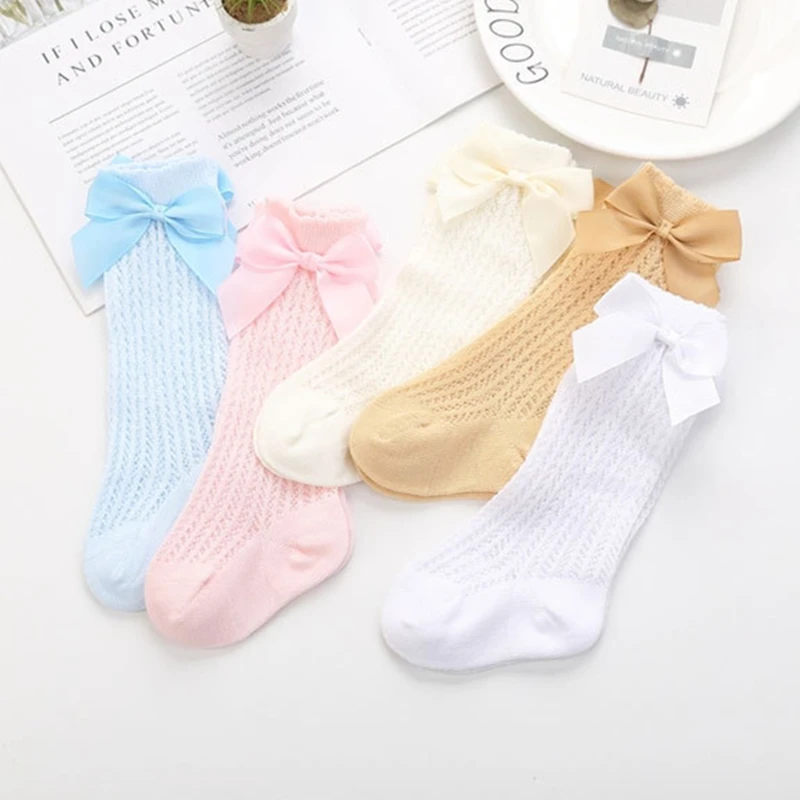 2021 летние носки для маленьких девочек хлопковые сетчатые дышащие белые от 0 до 3