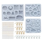 Набор инструментов для литья ювелирных изделий, эпоксидная смола, форма серьги-подвески с кристаллами силиконовая форма сделай сам, 1 комплект