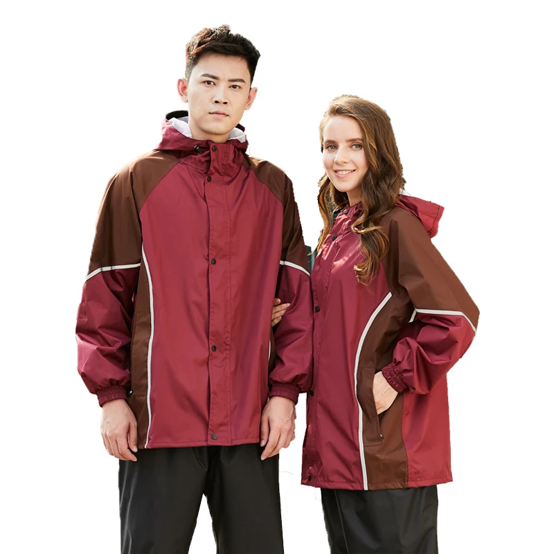 Нейлоновый дождевик для взрослых мотоциклетные дождевики с разрезом утепленный