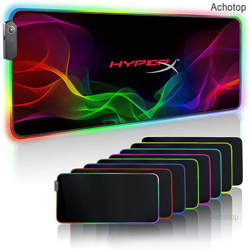 

HyperX logo RGB Large Gaming Mouse Pad 900x400/350X600mm LED Lighting Mousepad Gamer Computer Desk Mat Pad Gamer Mouse Carpet