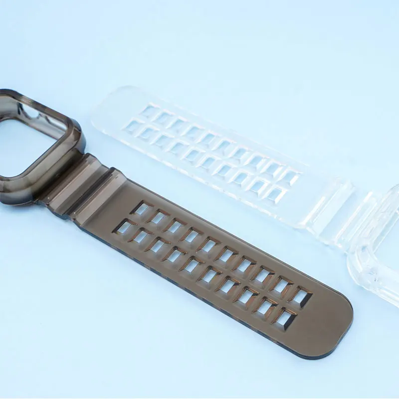 

Newest Sport Strap for Apple Watch Band Series 6 1 2 3 4 5 silicone Transparent for iwatch 5 4 Strap 44mm 40mm 42mm 38mm band