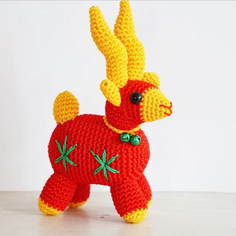 Козья Антилопа ручной работы детские мягкие плюшевые животные игрушка кукла