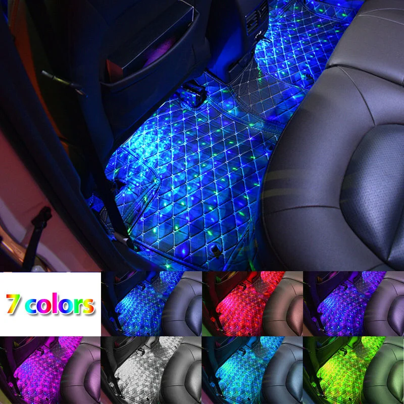 

Car Lighting The New USB Car LED Ambient Light with Color Gradient Stars Can Be Used In The Car Family Party, Office Environment