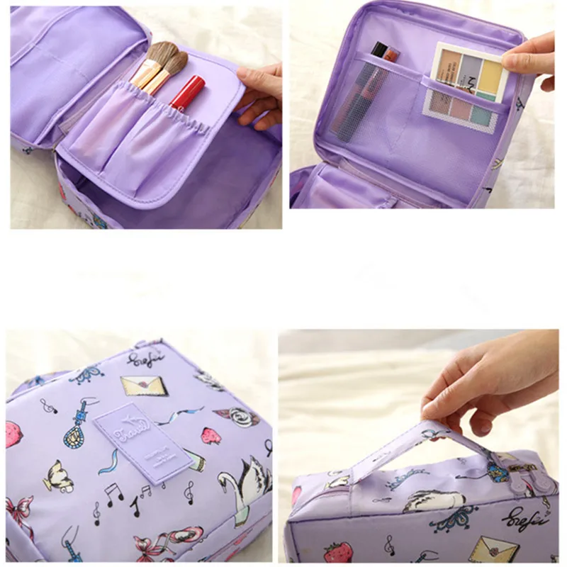 

Free Shipping Women Cosmetic bag High Quality Make Up Bag Organizer Travel Cosmetic Case For Female Storage Toiletry Bag