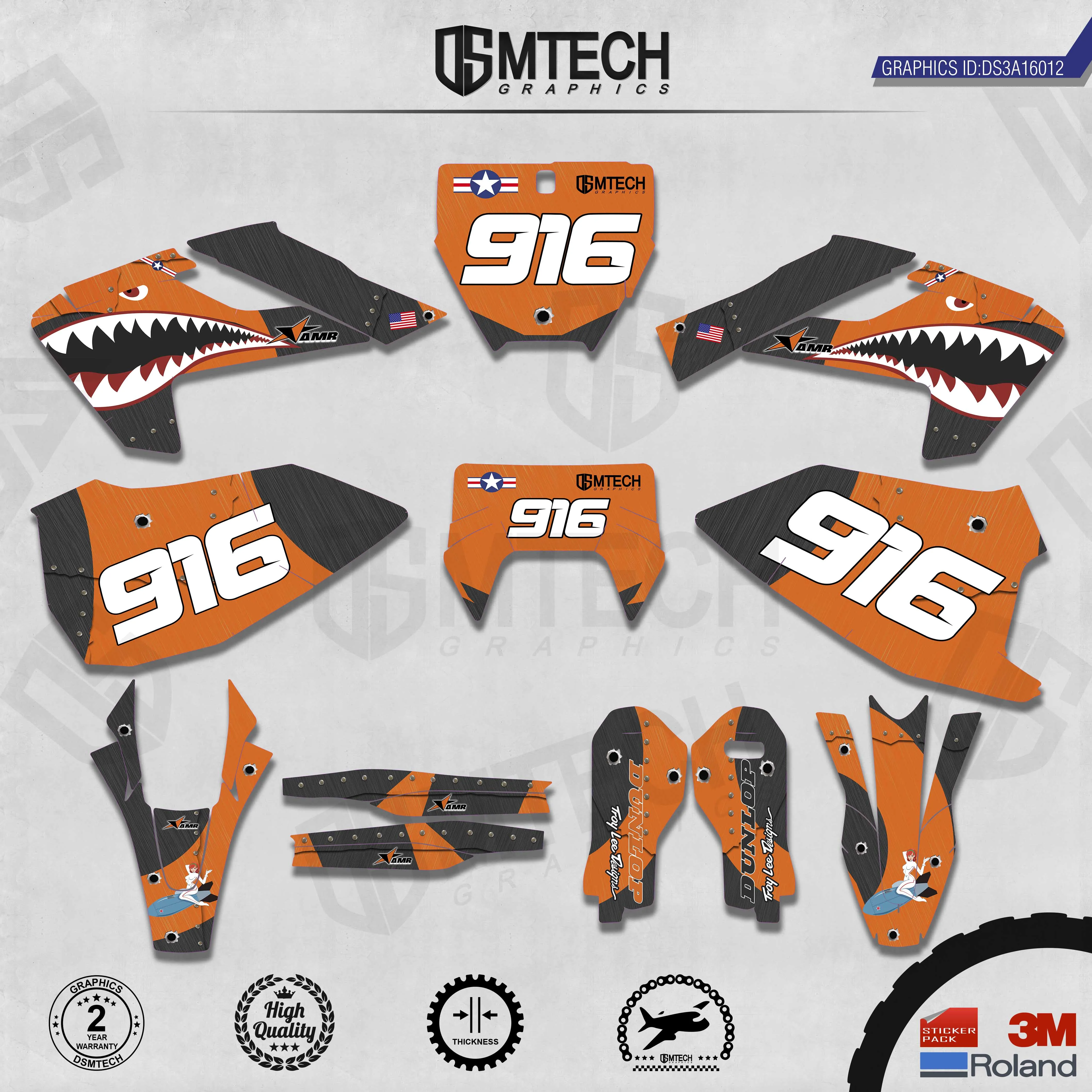 DSMTECH графика команды на заказ Фоны наклейки 3m для TC FC TX FX FS 2016 2018 TE FE 2017 2019