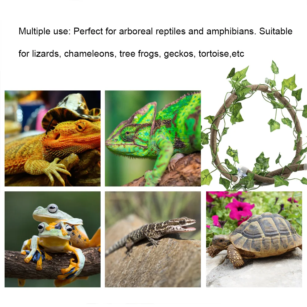 Искусственные растения виноградные листья рептилия восхождение филиал гибкий