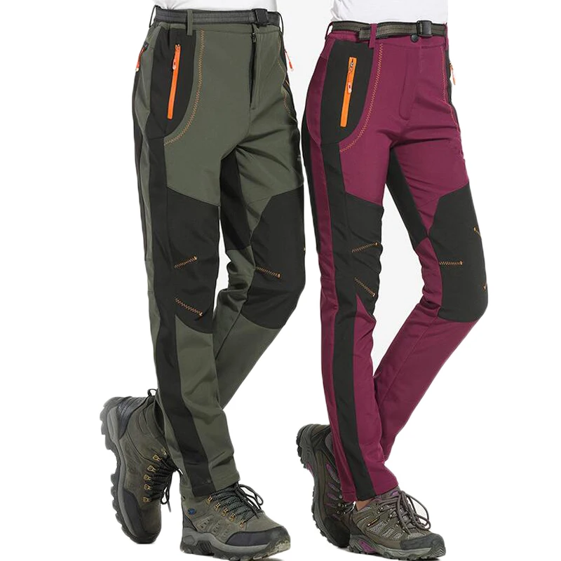 

Thick WarmFleeceSoft Women Outdoor Men Waterproof Windproof Hiking Trekking Fishing Camping Climbing TrousersHiking Pants Women