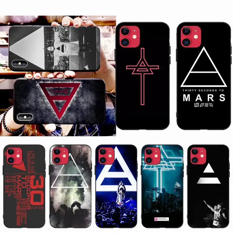 

YJZFDYRM Thirty 30 Second To Mars Coque Shell Phone Case for iPhone 11 pro XS MAX 8 7 6 6S Plus X 5S SE 2020 XR case