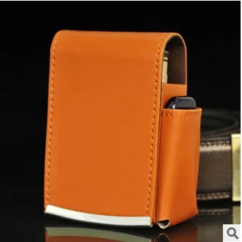 Из искусственной кожи чехол для сигарет портативный на пояс черная коробка и