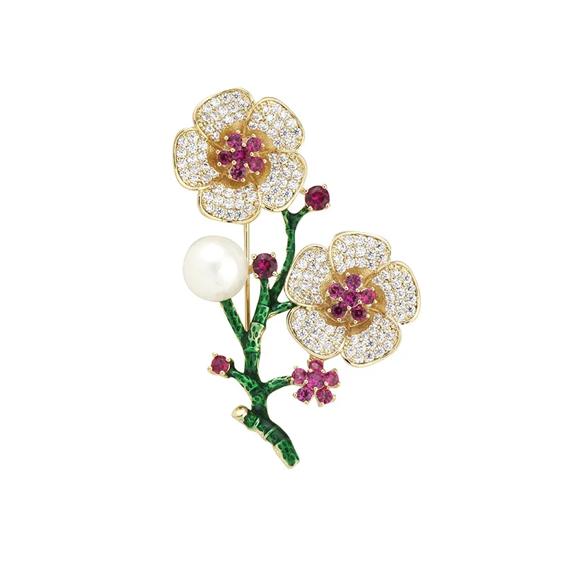 Свадебные Броши с жемчугом и белыми фиолетовыми стразами булавка кристаллами