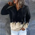 Женские зимние толстовки в стиле пэчворк, корейская мода, толстовка с длинным рукавом и капюшоном, топы, повседневные свободные толстовки, толстовки с капюшоном # WY