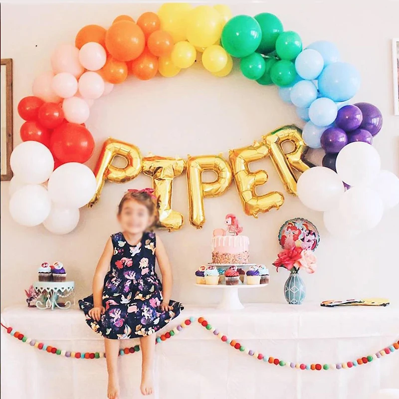 79 шт. изготовленные на заказ &quotсделай сам&quot с радугой воздушным шаром гирлянда