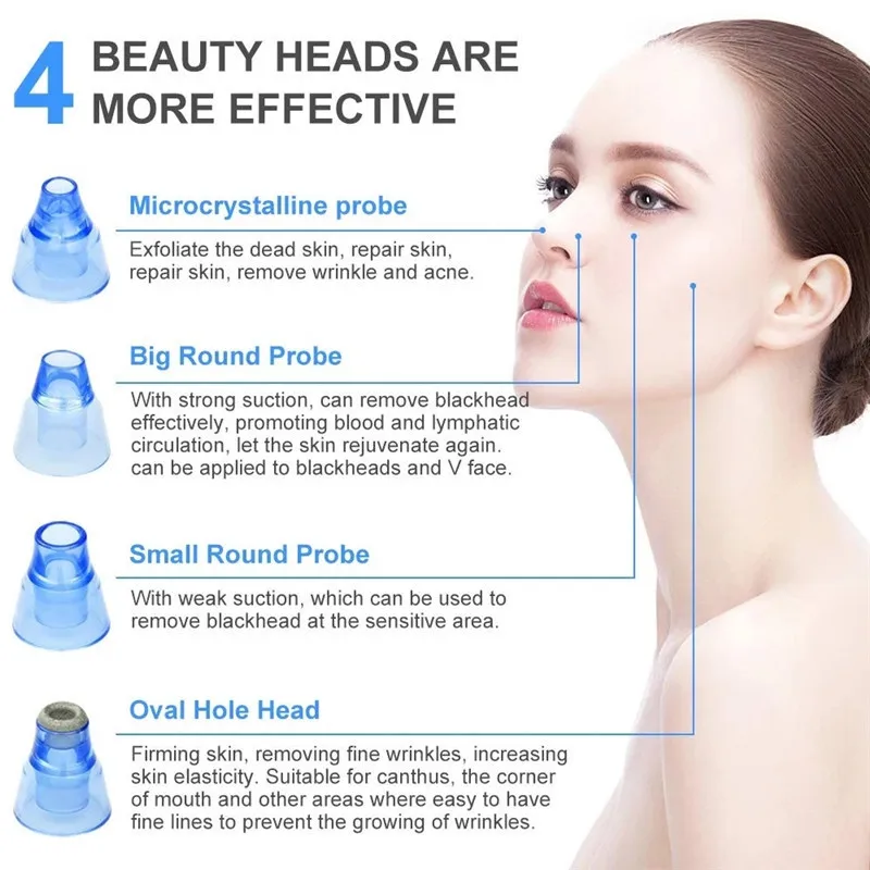 Вакуумный прибор для удаления черных точек на лице с ЖК-дисплеем | Красота и