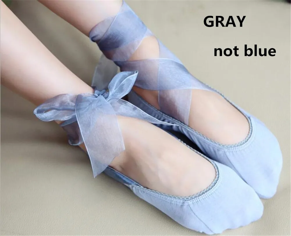 Шикарные женские носки на шнуровке с лентами. Женские Балетные танцевальные