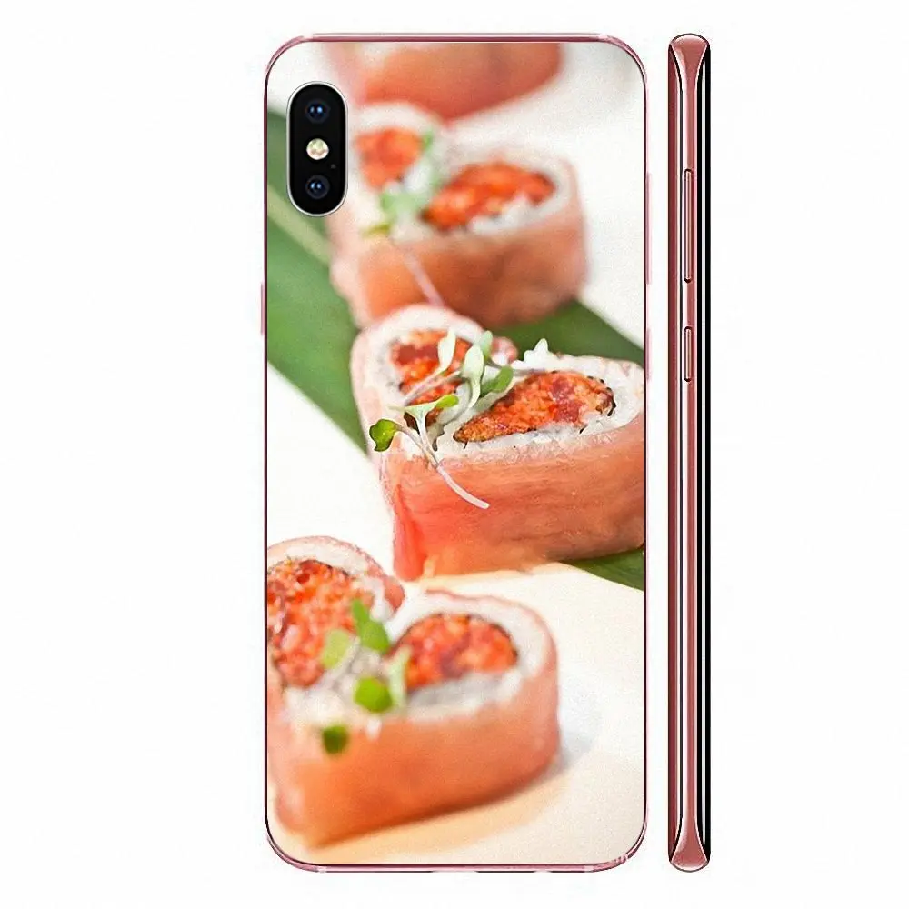 Для Samsung Galaxy Note 8 9 10 Pro S4 S5 S6 S7 S8 S9 S10 S11 S11E S20 Edge Plus ультра мягкие ТПУ чехлы Capa Sushi Love Food |