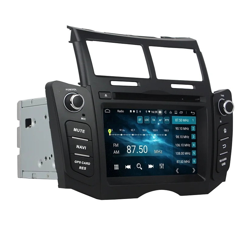 6 2 &quotAndroid 9 0 PX6 Автомобильный DVD плеер для Toyota YARIS 2005 2011 стерео ядро мультимедийный