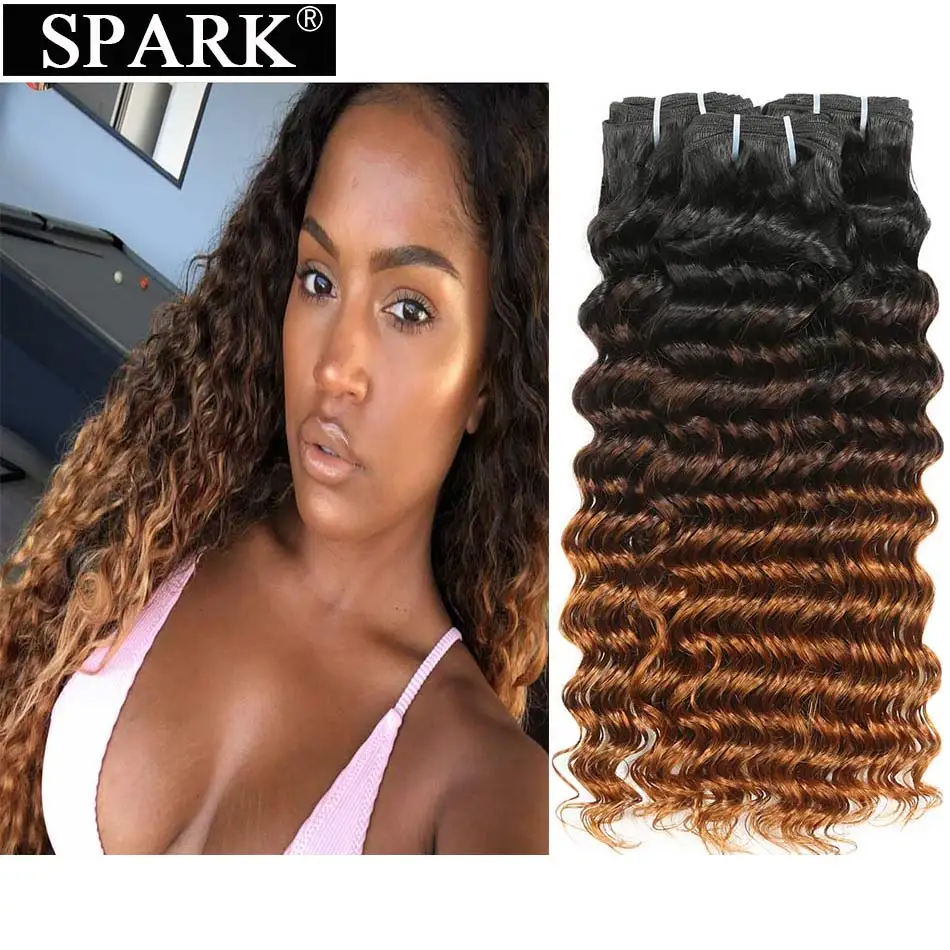 Волнистые волосы волнистые 1/3/4 шт. Remy натуральные для наращивания 1B/4/30 цветов |