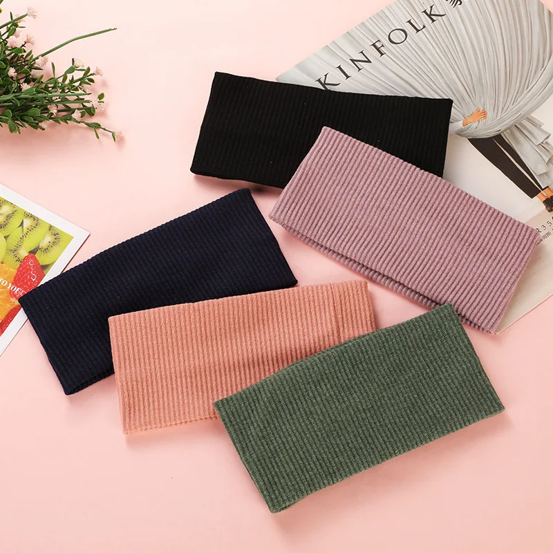 winter accessories fall elastic hair bands headband bandana soft sport for women gumki do wlosow turban elastique cheveux tiara |