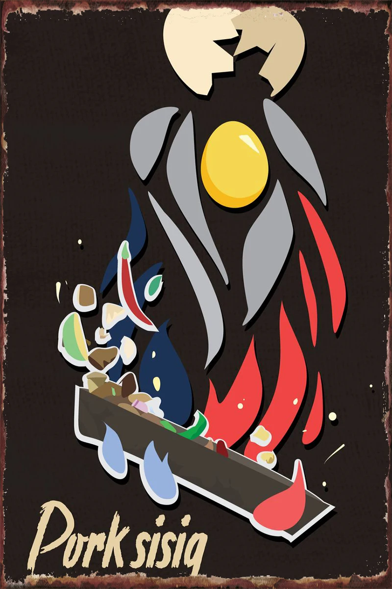 

Sizzling Декор для комнаты из свинины, винтажный металлический знак в стиле ретро, жестяные таблички, Настенный декор для искусства, мужская пещ...