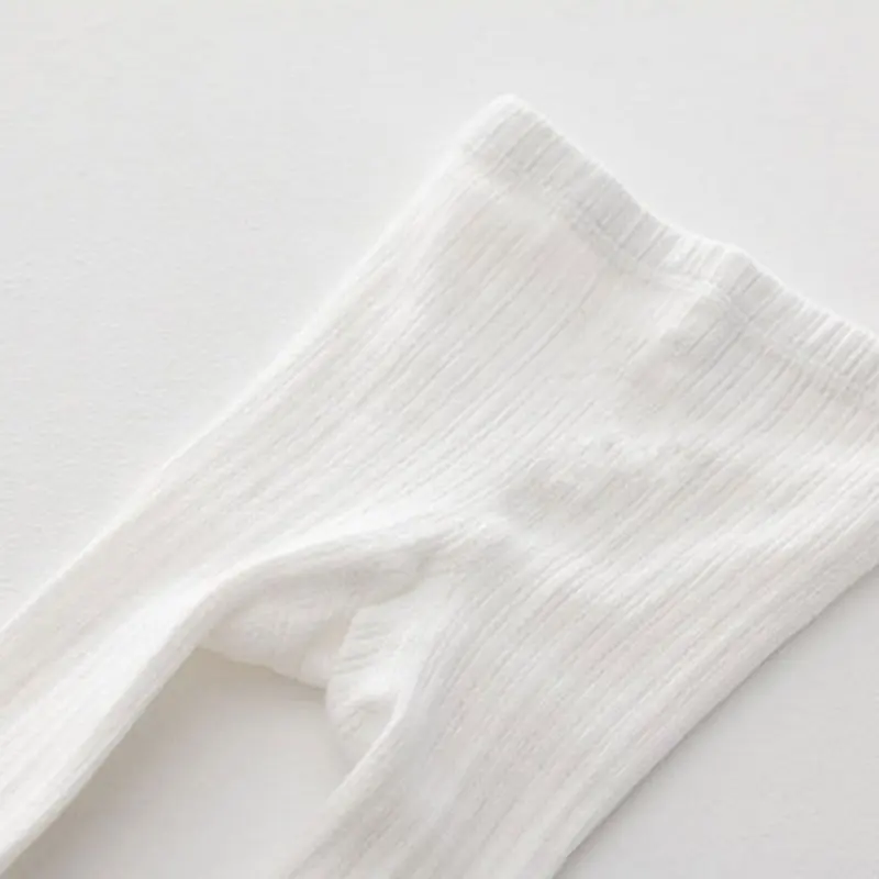 Детские трикотажные колготки для девочек белые безразмерные длинные штаны