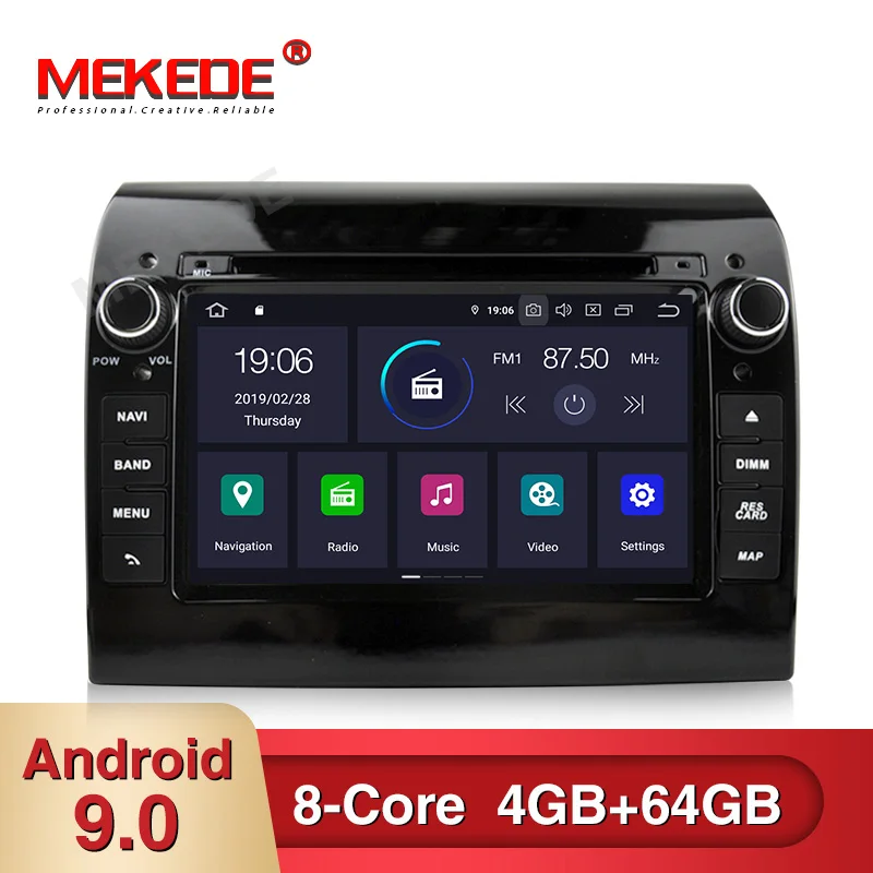 " Android7.1 Авто Радио автомобильный dvd-плеер gps навигация Мультимедиа Стерео для Fiat Ducato 2008- CITROEN Jumper PEUGEOT Boxer