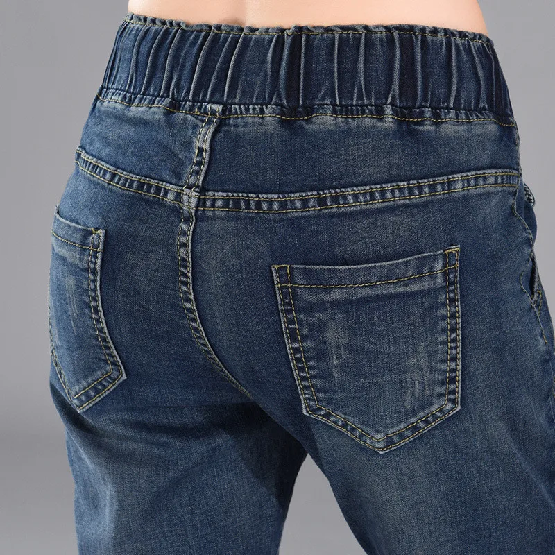 Плюс бархатные Повседневные Джинсы бойфренда для женщин со шнуровкой длинные