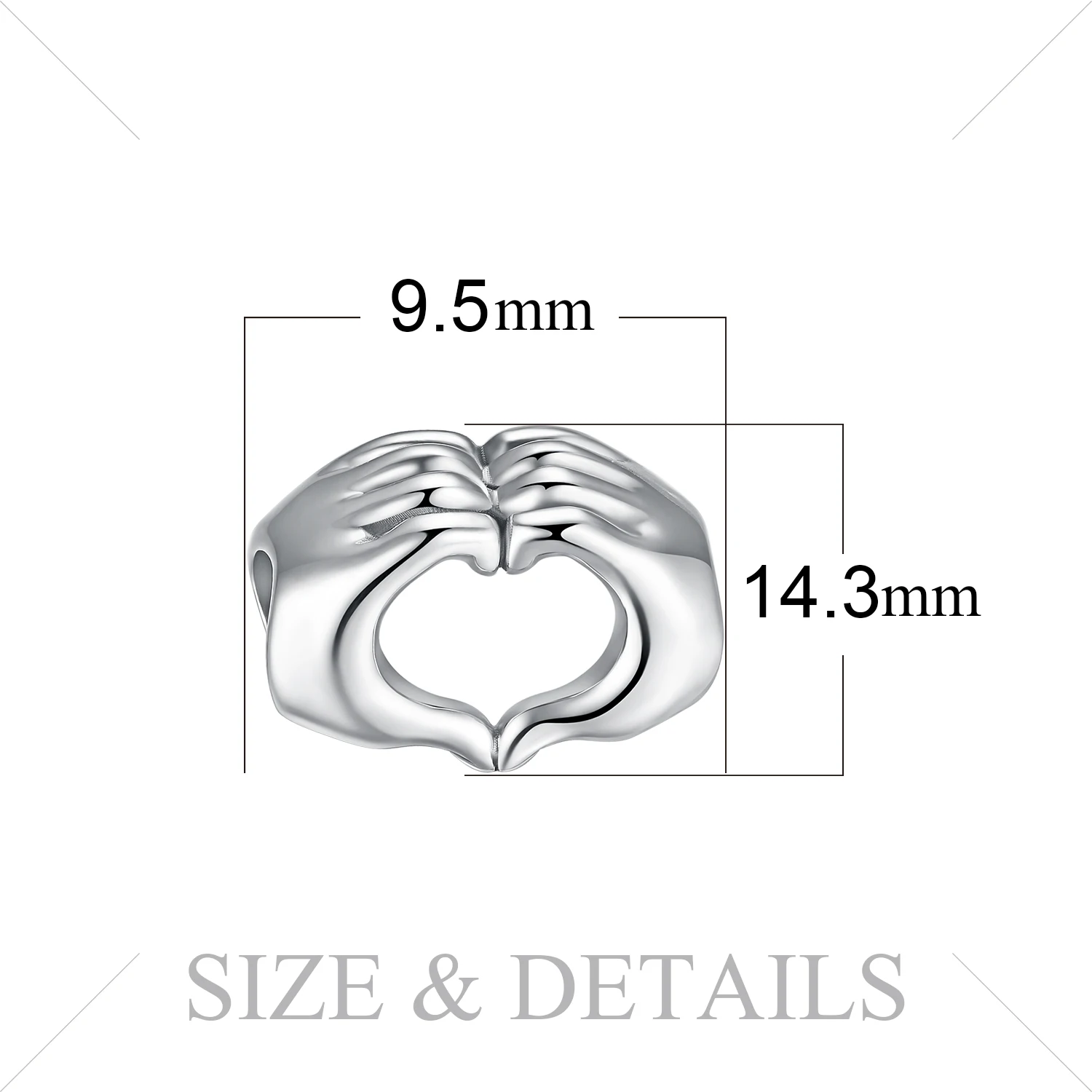 

JewelryPalace Family Hands 925 Sterling Silver Beads Charms Silver 925 Original For Bracelet Silver 925 original Jewelry Making