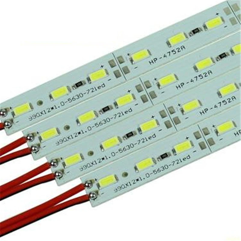 10 шт. SMD5630 5730 светодиодный светильник из алюминиевого сплава не водонепроницаемый 0,5 м 36 светодиодный/м DC 12 В светодиодный жёсткая планка лампа для шкафа