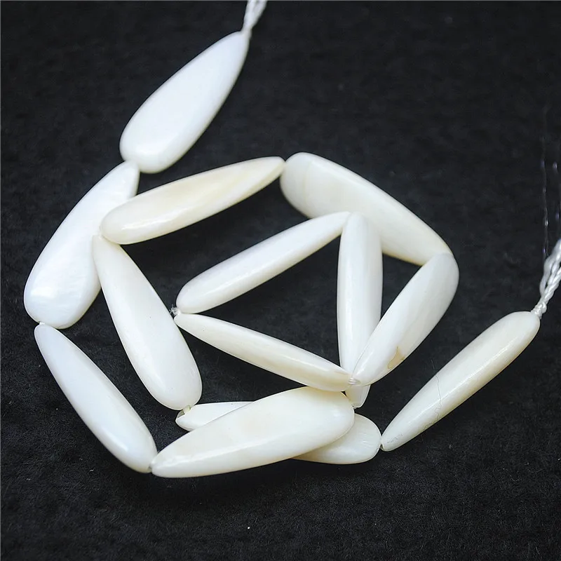 13PCS Nature Mother Of Pearl String 10x30MM Long Women's Earring Teardrop Shape Good Quality Free Shipping Wholesale Price | Украшения