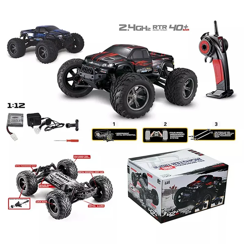 

XLH TOYS RC Car 9115 2.4G 40km/h 1/10 Racing Car Supersonic Truck Off-Road Vehicle Electronic Adults RC Car Gift