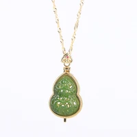 koraba green real jade italian filigree craft gourd necklace lucky essential oil aromatherapy necklace