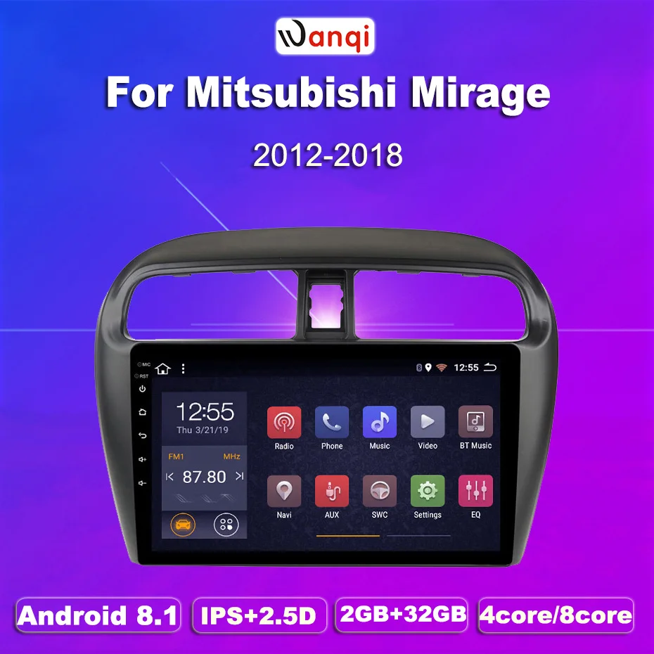 2G ram 32G rom 9 дюймов Android 8 1 Автомобильный Gps навигация для Mitsubishi Mirage attrage 2012