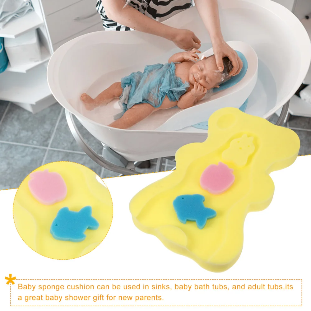 

Baby Bath Mat Non-slip Sponge Mat Anti-skid Bathtub Infant Bath Pad Newborn Seat
