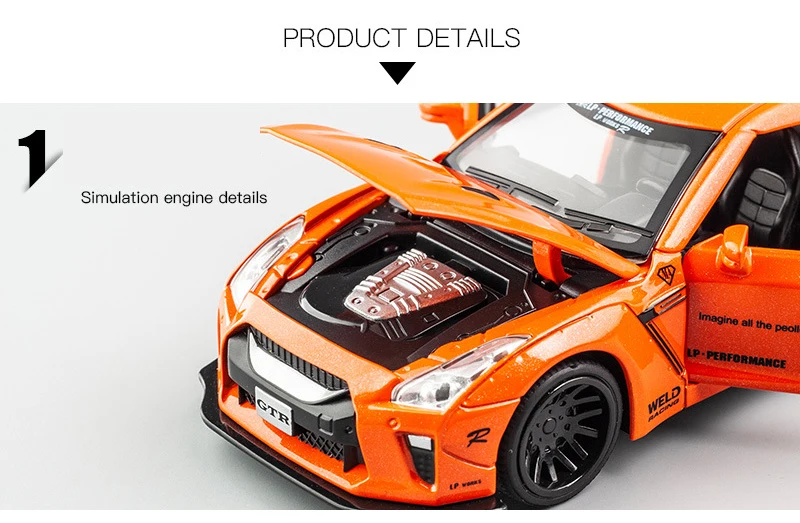 Nissan Gtr1: 32 супер ЗАПУСК сплава Модель автомобиля ВОИН транспортное средство Автомобиль Моделирование Модель орнамент детская Игрушечная машина