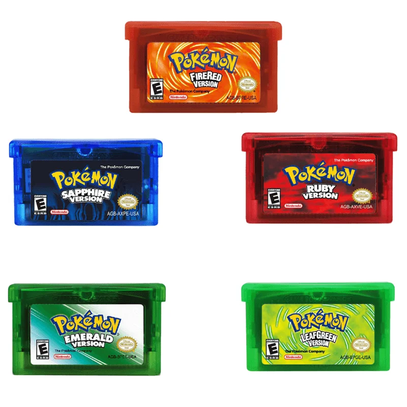 Pokemon Emerald FireRed Series NDSL GB GBC GBM GBA SP Video Game Cassette Host Card Classic Collection Colorful English Version