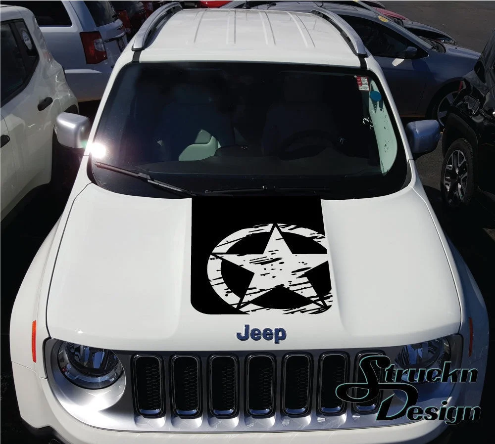 

Для Renegade Hood Army Star состаренная графическая виниловая наклейка Светоотражающая наклейка