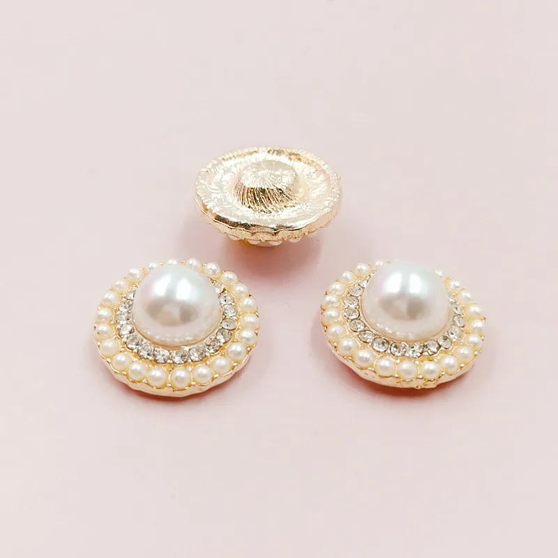 Новинка 2019 50 шт. круглые жемчужные пуговицы Стразы для рукоделия Свадебный