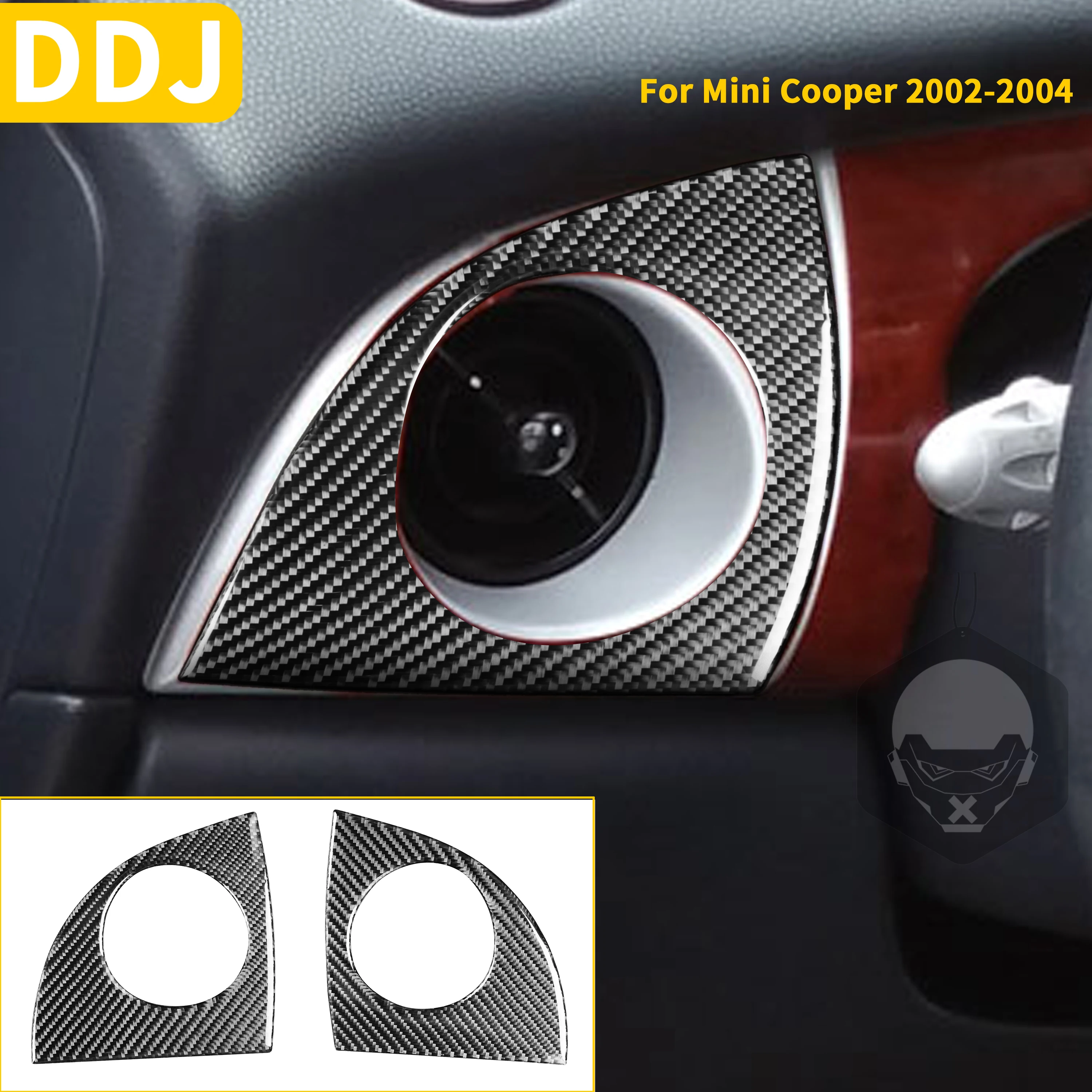 

For Mini Cooper Hatch One R50 R53 2002 2003 2004 Car Side Dashboard Air Conditioning Vents Carbon Fiber Cover Sticker Interior