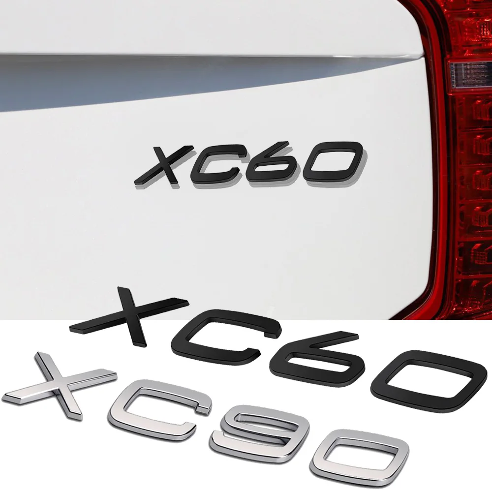 Наклейка XC90 XC60 черного и серебристого цвета с буквами логотипом 3D наклейки из