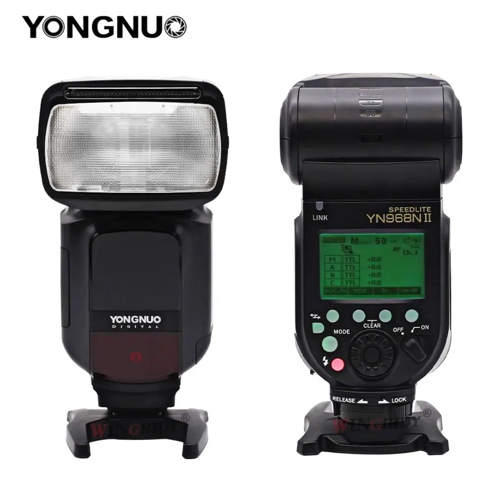 YONGNUO YN968N II Вспышка Speedlite для Canon Nikon DSLR Совместимость с YN622N YN560 Беспроводной ttl Speedlite 1/8000 светодиодный светильник