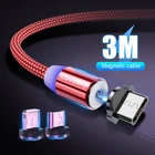 Кабель для зарядки магнитный Lovebay, Micro-USB Type-C Lightning, 2.4A, 0.5 1 2 3 м