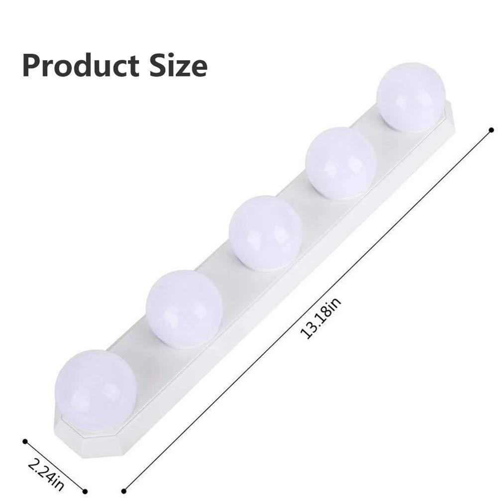 

5V Led Makeup Mirror Light Bulb Makeup Vanity Lights USB Wall Lamp Dimmable Dressing Table Mirror Lamp