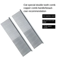 stainless steel pet grooming comb for dogs and cats pet hair cleaning supplies gently removes loose undercoat matstangles
