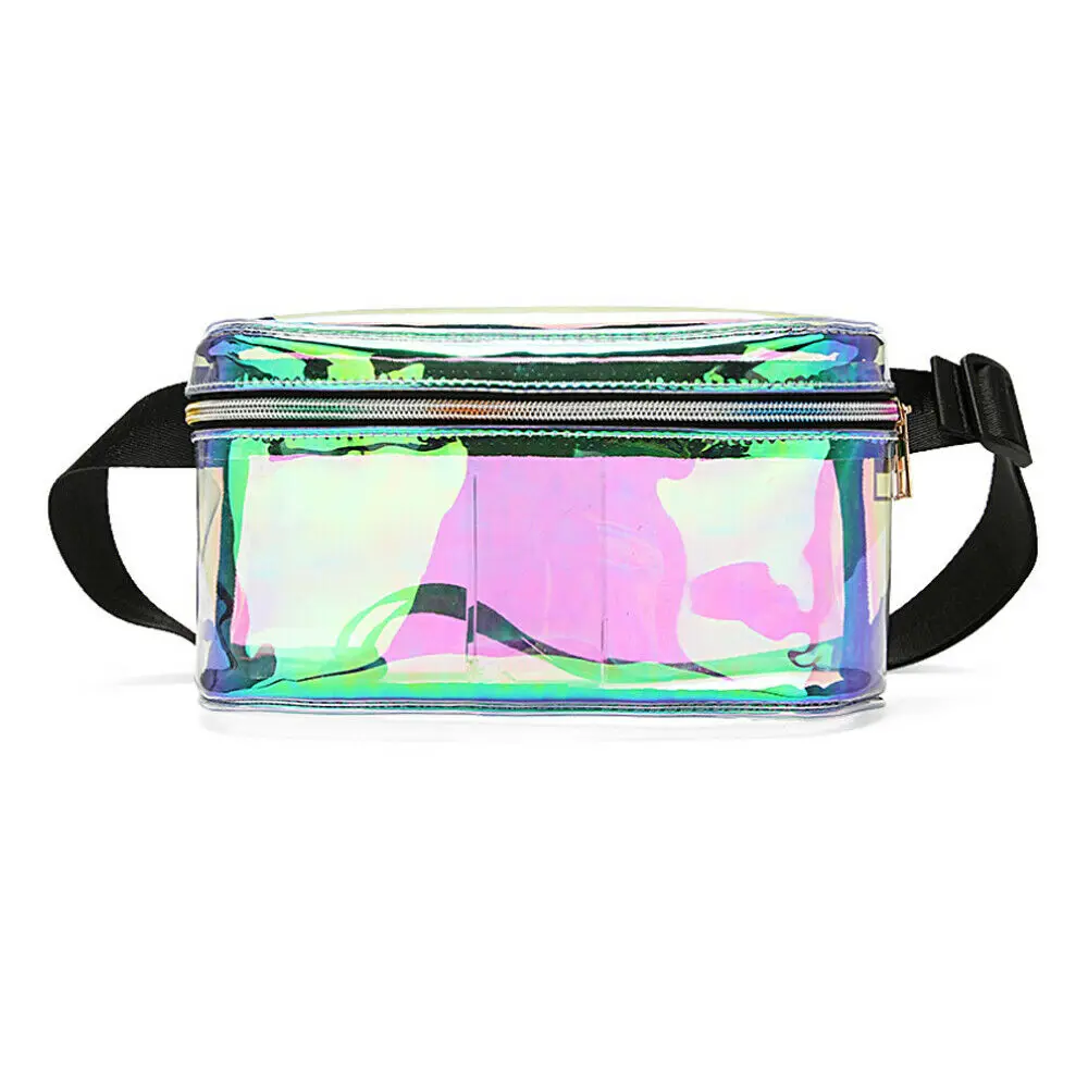 Модная прозрачная сумка из ПВХ с лазерным рисунком унисекс сумка-мессенджер