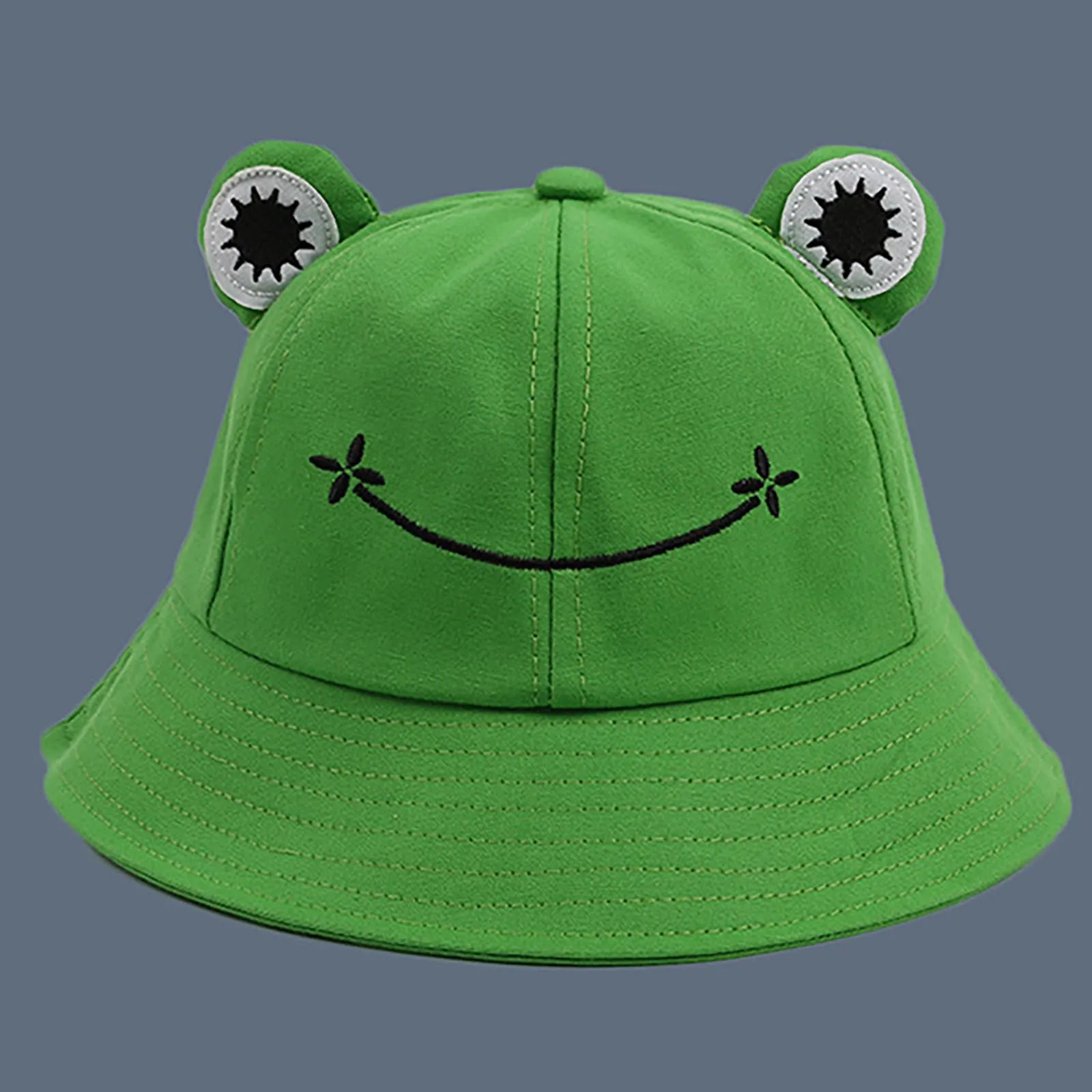 

2021 Spring Cute Frog Letter Bucket Hats Women Cover Fisherman Cap Hat for Adult Women Sunscreen Summer Outing Hat Present